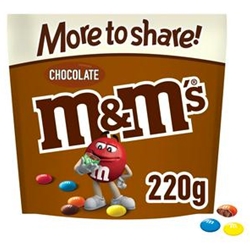 M&Ms Chocolate Pouch 220g
