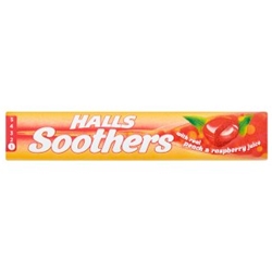 Halls Soothers Raspberry & Peach