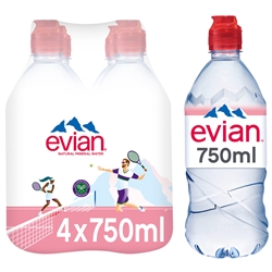 Evian 750ml 4 Pack