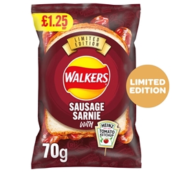 Walkers Sausage Sarnie with Heinz Ketchup £1.25