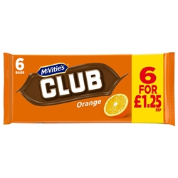 McVities Club Orange 6 Pack £1.25