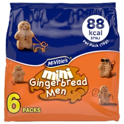 McVities Mini Gingerbread Men 6 Pack