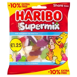 Haribo Supermix £1.25 + 10% Free
