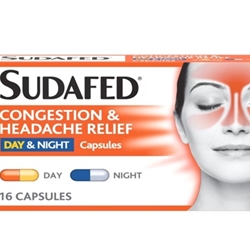 Sudafed Congestion & Headache Day & Night 16s